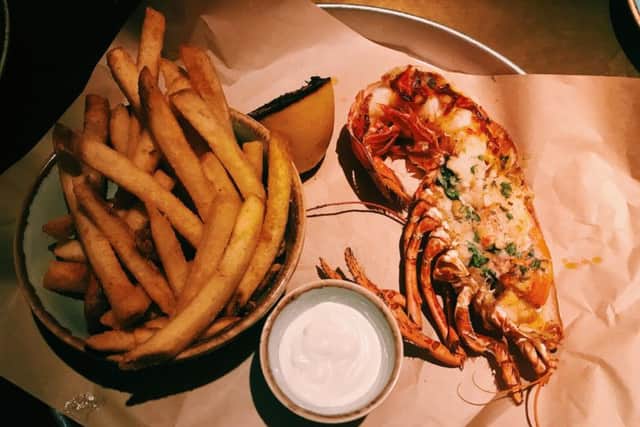 Half lobster and chips from Wildernest