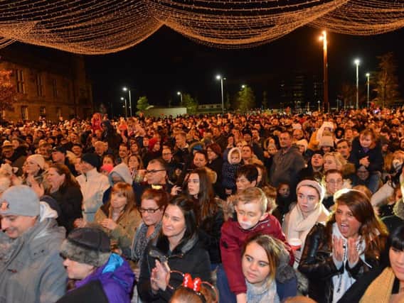 The Christmas lights switch-on in Sunderland last year.