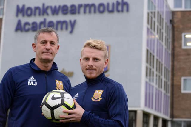Monkwearmouth Football Academy with manger Martin Jones and former SAFC player Jamie Chandler