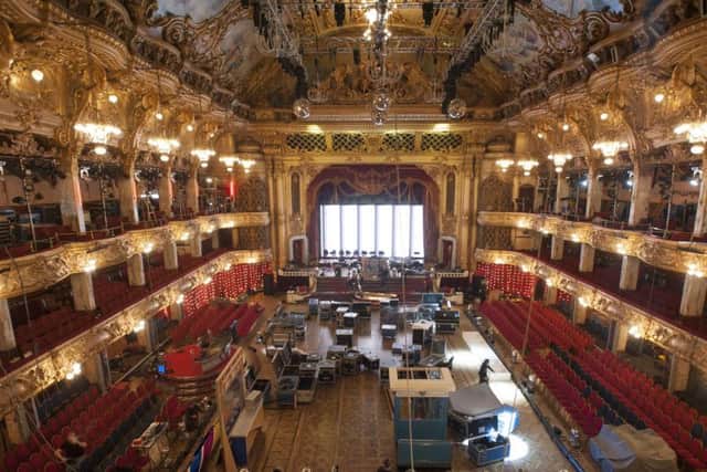 The Tower Ballroom in Blackpool being transformed for this weekend's Strictly Come Dancing.