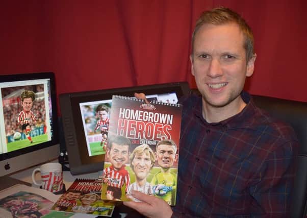 David Wright with his Sunderland AFC Homegrown Heroes calendar for 2019.