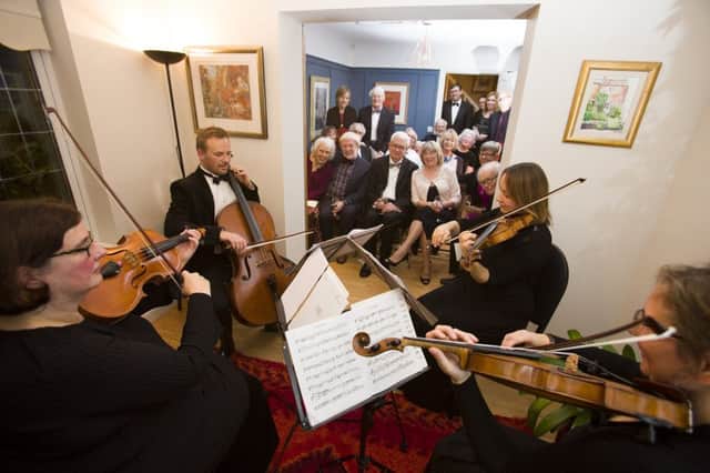 Royal Northern Sinfonia performing in the home of David and Elaine Hannington in Grangetown
