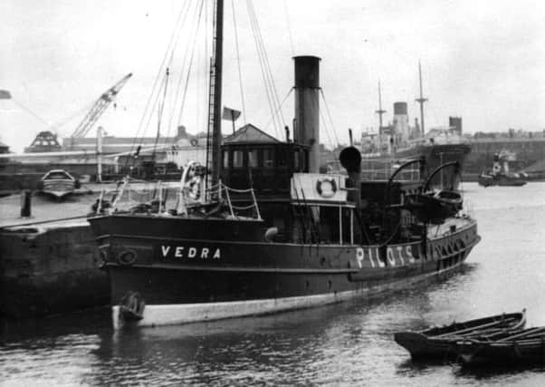 Vedra at North Dock Basin while in service as a pilot boat.