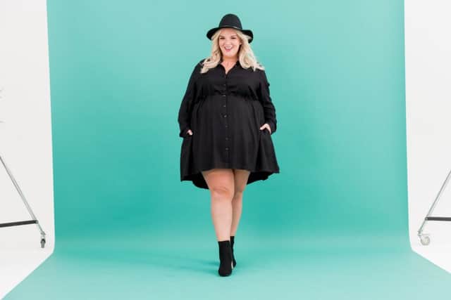 Laura Ferry modelling her Curvissa collection. Photo by Jay Mawson