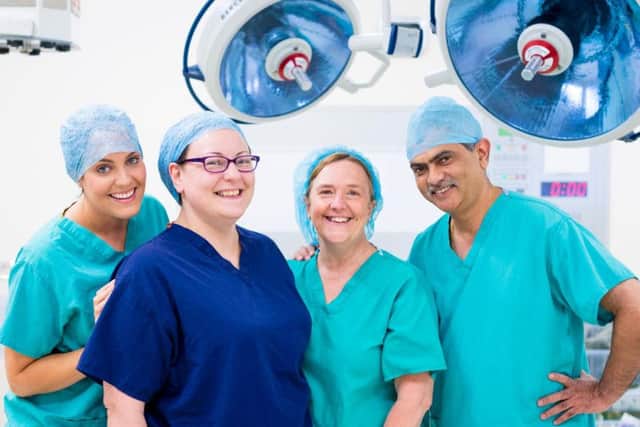 The surgical team at Sunderland Royal Hospital