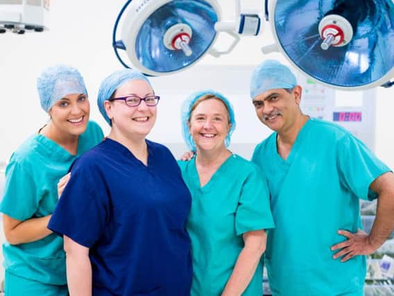 The surgical team at Sunderland Royal Hospital