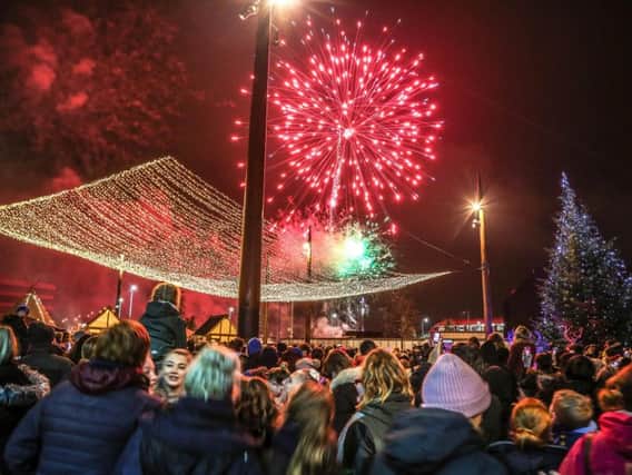 Fireworks at Sunderland's Christmas lights switch-on. Picture by Tom Banks.