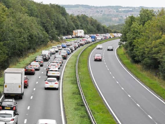 File picture: Northbound traffic at a standstill on the A19 following an incident around the Hylton Bridge.