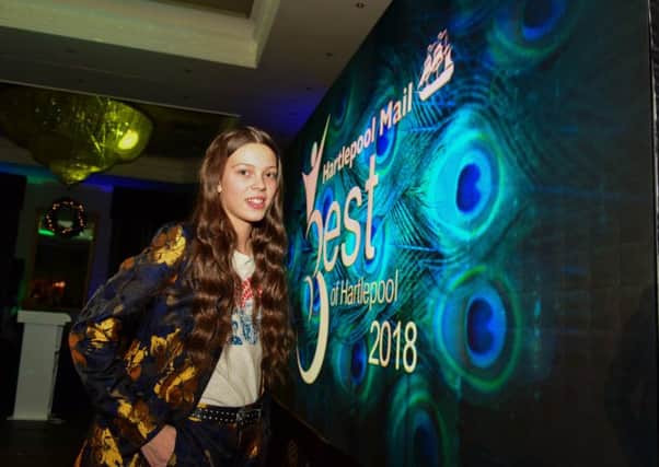 America's Got Talent star Courtney Hadwin at the Best of Hartlepool Awards.