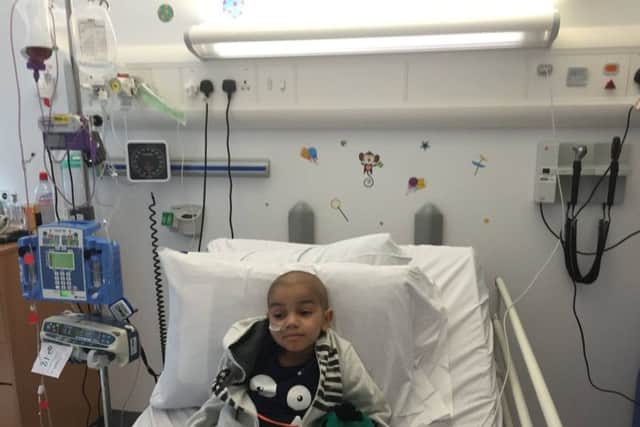 Farid Elshahawy receieving treatment for neuroblastoma in the Royal Victoria Infirmary in Newcastle.