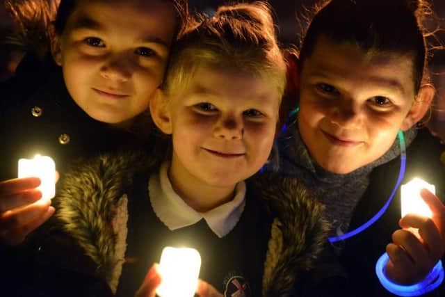 Youngsters at the Boldon Christmas lights switch-on