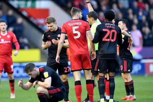 Stephen Warnock says Max Power was unlucky to see red