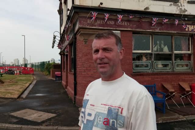 Geoff Moon, landlord of the Welcome Tavern, close to the Port of Sunderland.