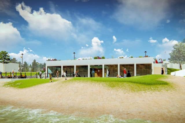 Artist's impression of how the former Bay Shelter at Seaburn could look as a cafe or restaurant.