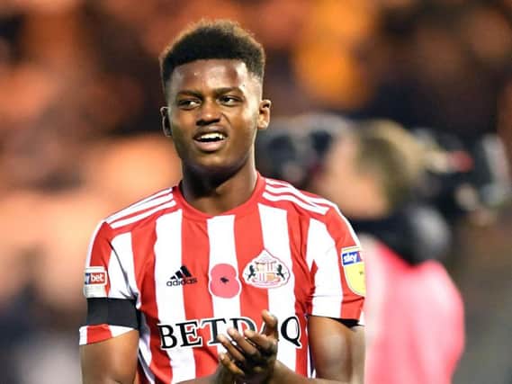 Bali Mumba made a special appearance at Sunderland's pre-match press conference