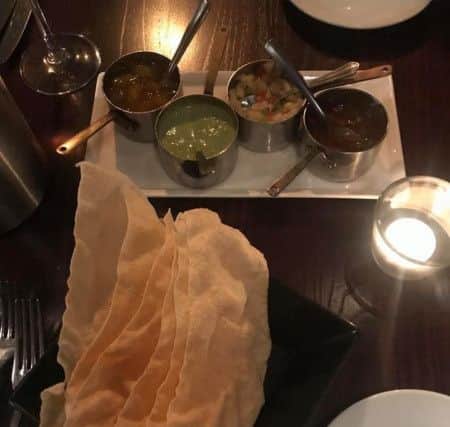 Pickles and poppadoms at Sachins
