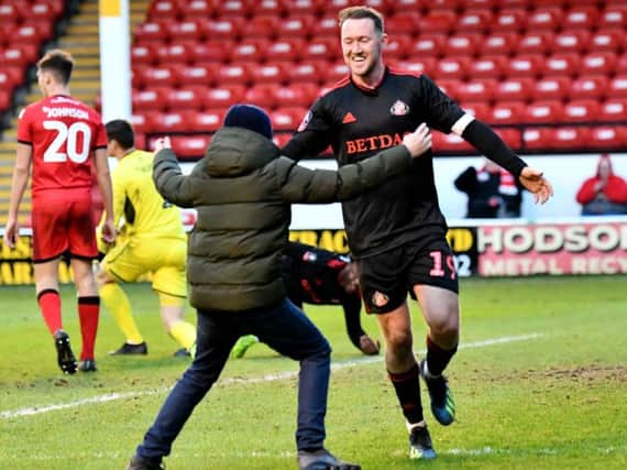 Aiden McGeady celebrates his goal. Pictures by Frank Reid.