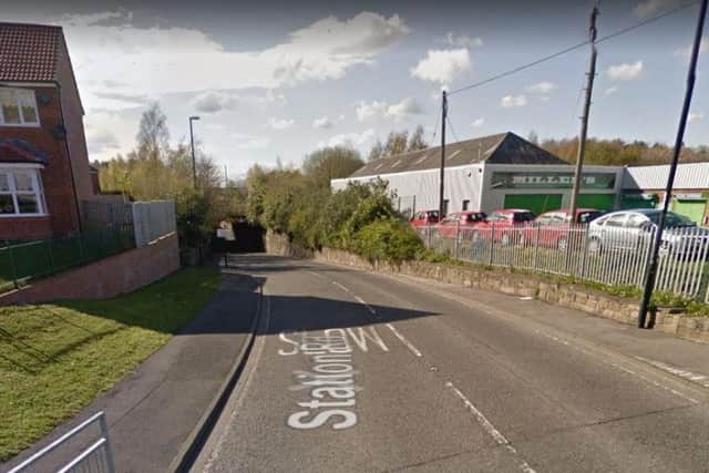 The bridge on Station Road has been struck by an HGV. Image copyright Google Maps.