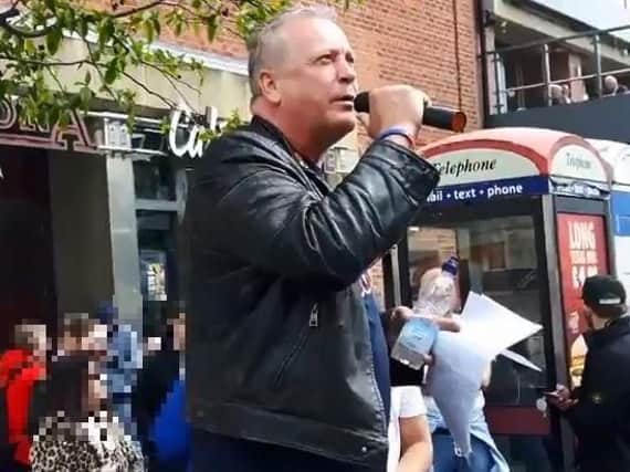 Billy Charlton pictured speaking in Sunderland city centre