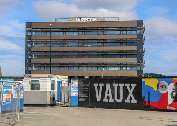 A label shot of the Vaux site, Sunderland. Picture by Tom Banks