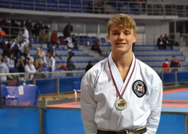 Matthew Gibson when he competed in European Shotokan Karate Championships held in Nis, Serbia.