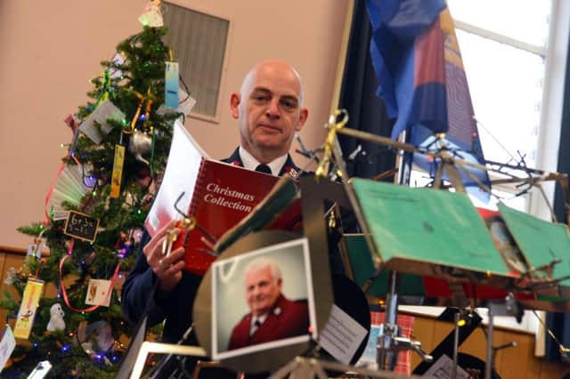 Salvation Army annual Chistmas concert. Major Martin Sayer