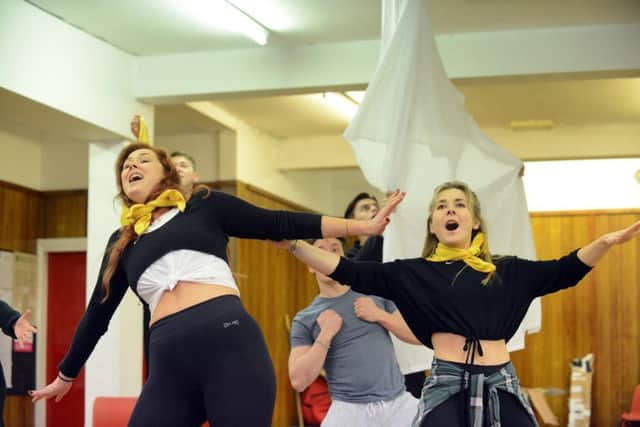 Sunderland Empire's Peter Pan rehearsals. From left Inez Mackenzie as Liza and Tiger Lily and Ruth Betteridge as Wendy