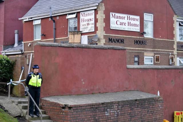 Police at the scene of the fatal fire in Easington Lane last month.