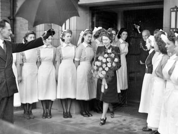 Sunderland Eye Infirmary has occupied its current site in Queen Alexandra Road since 1940. Here the future Queen Elizabeth officially opens the hospital in !946.