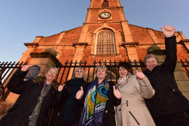 Members of the Save Our Heritage Group are delighted that the Churches Conservation Trust are no longer to remove the church organ from Holy Trinity Church, Sunderland. Pictured l-r are Annee Redman Terri Prentice, Denise Craig, Elayne Margetson and Vilma Warren.