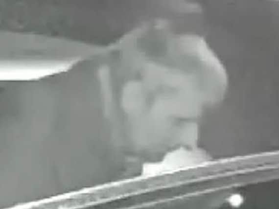 The CCTV image released by Northumbria Police as they investigate the damage caused to the car.