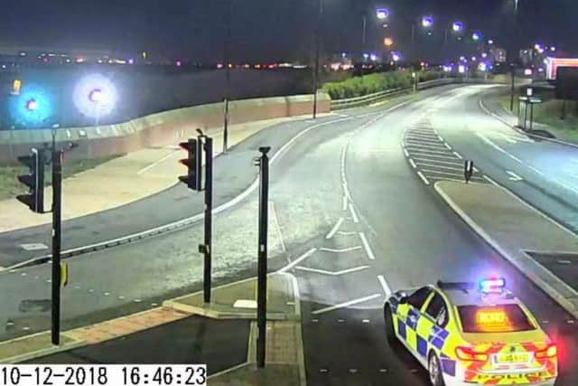 A CCTV image issued by @NELiveTraffic following the collision.