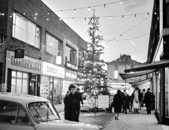 The Christmas tree in Maritime Place, Sunderland, back in 1965.