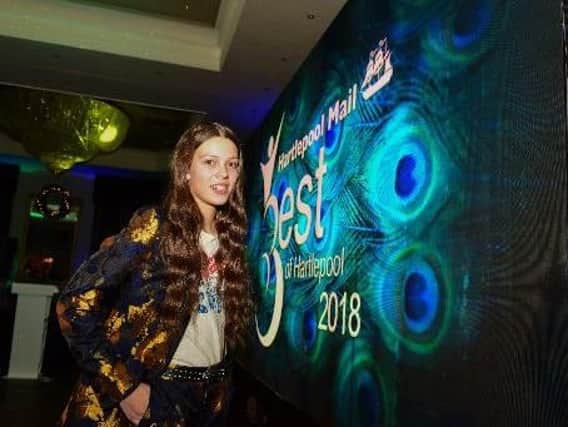 Courtney Hadwin has signed a record deal.
She is pictured at the Best of Hartlepool Awards this year.