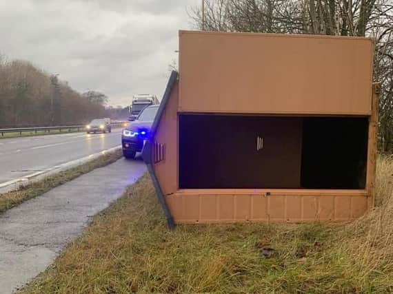 The shed which was found off the A19 at Hutton Henry.
