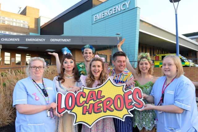 Local Heroes 2 for 1 on Peter Pan panto tickets for local emergency staff. Hospital staff Charlotte Gibson and Gemma Salt (L)