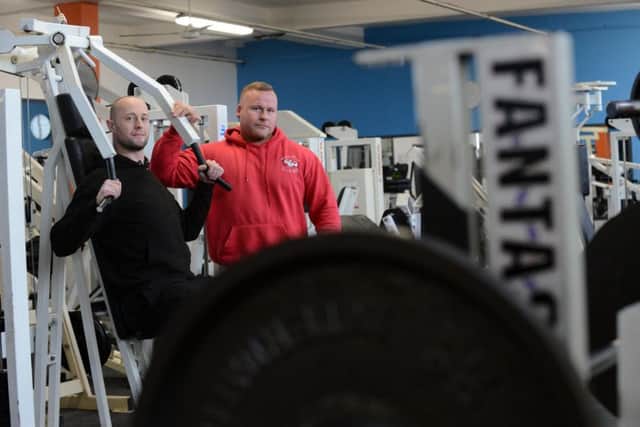 Marine House Gym supporting customers' mental health. From left Ross Hindmarch and  owner Stu McKay