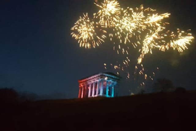 Josie King's family let off fireworks near Penshaw Monument to mark her 16th birthday.