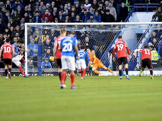 Gareth Evans scored a crucial penalty for Portsmouth