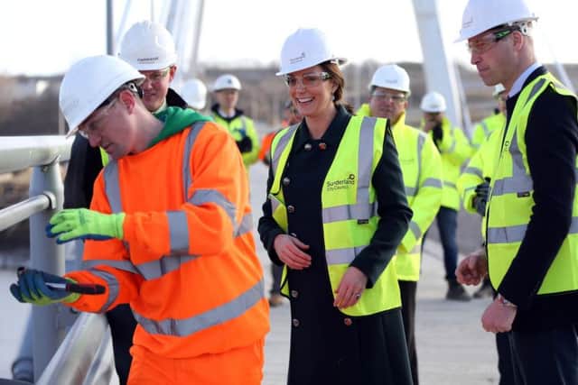 William and Kate visiting Sunderland's new Northern Spire bridge in February