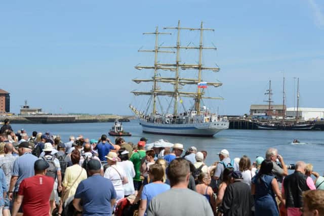 The magnificent Mir heads out to sea after wowing the crowds at The Tall Ships Races 2018 in July.