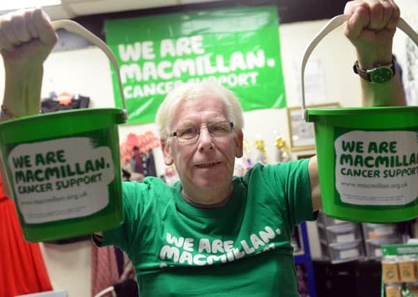 Cancer sufferer Roger Morrison celebrates another of fundraising for Macmillan.