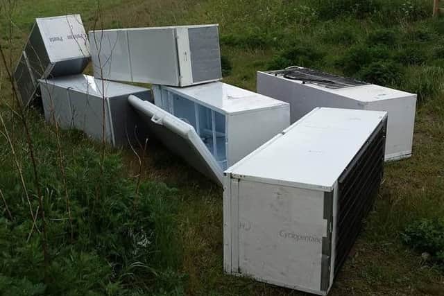 White goods are among the things most commonly fly-tipped, by people who don't want to pay council charges to have them disposed of properly.