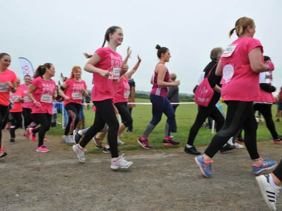 Runners take part i n last year's Race for Life at Herrington