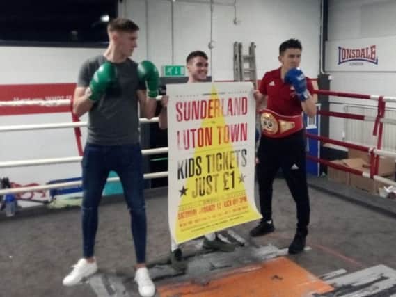 British super bantamweight champion Tommy Ward welcomed Luke O'Nien and Jimmy Dunne to Birtley Boxing Club.