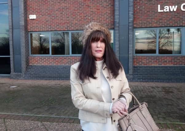Joan Prest outside South Shields Magistrates' Court