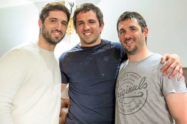 Martin Boatman, right, alongside brothers Jonny (left) and Danny.