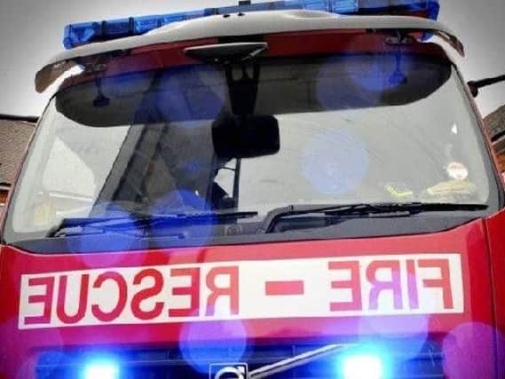 Firefighters were called to a blaze at Downhill allotments.