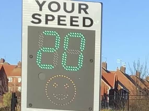 If you're driving within the speed limit you'll receive a smiley face