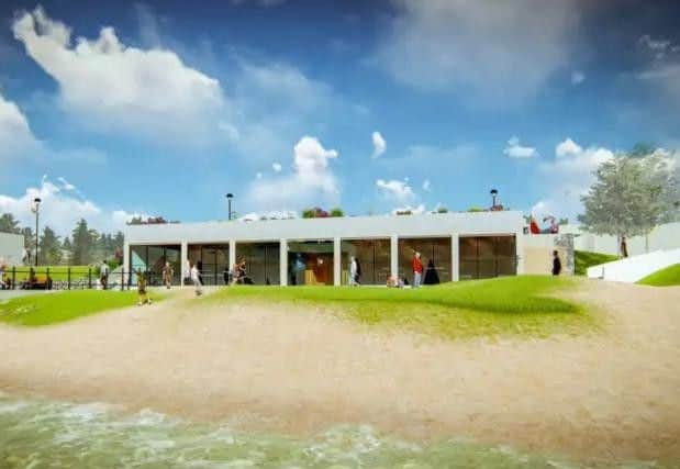 An artist's impression of how the former Bay Shelter at Seaburn could look as a cafe or restaurant.